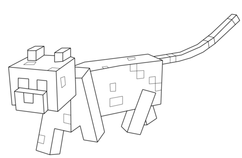 Ocelot minecraft coloring page